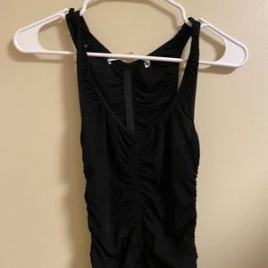 Alexander Wang black ruched tank top